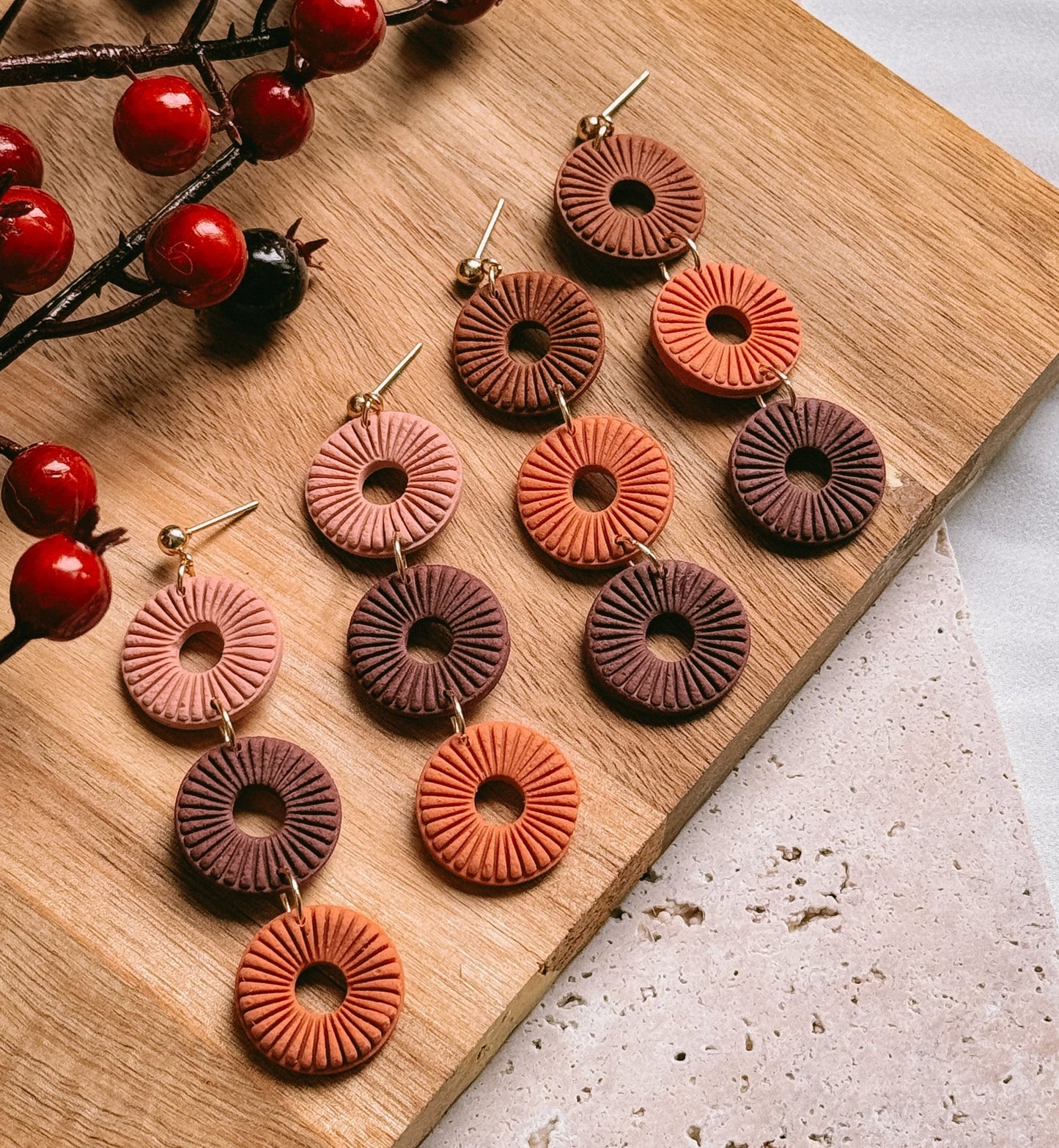 Long autumn dangles - Earrings - CLN Atelier