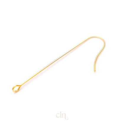 Long hook with loop 39mm - Earring findings - CLN Atelier