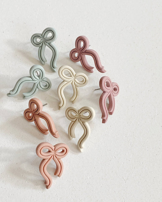 Mini Beau Ties - Choose from 8 colors - Earrings - CLN Atelier