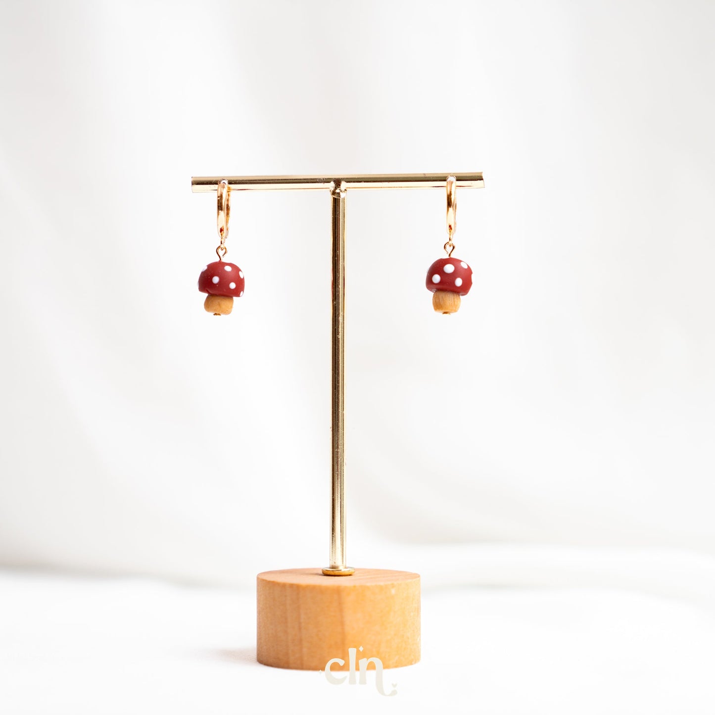 Mushroom hoops - Earrings - CLN Atelier