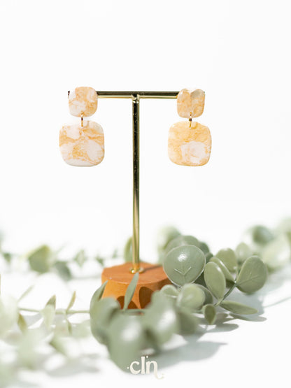 Pastel faux stones - gold - Earrings - CLN Atelier