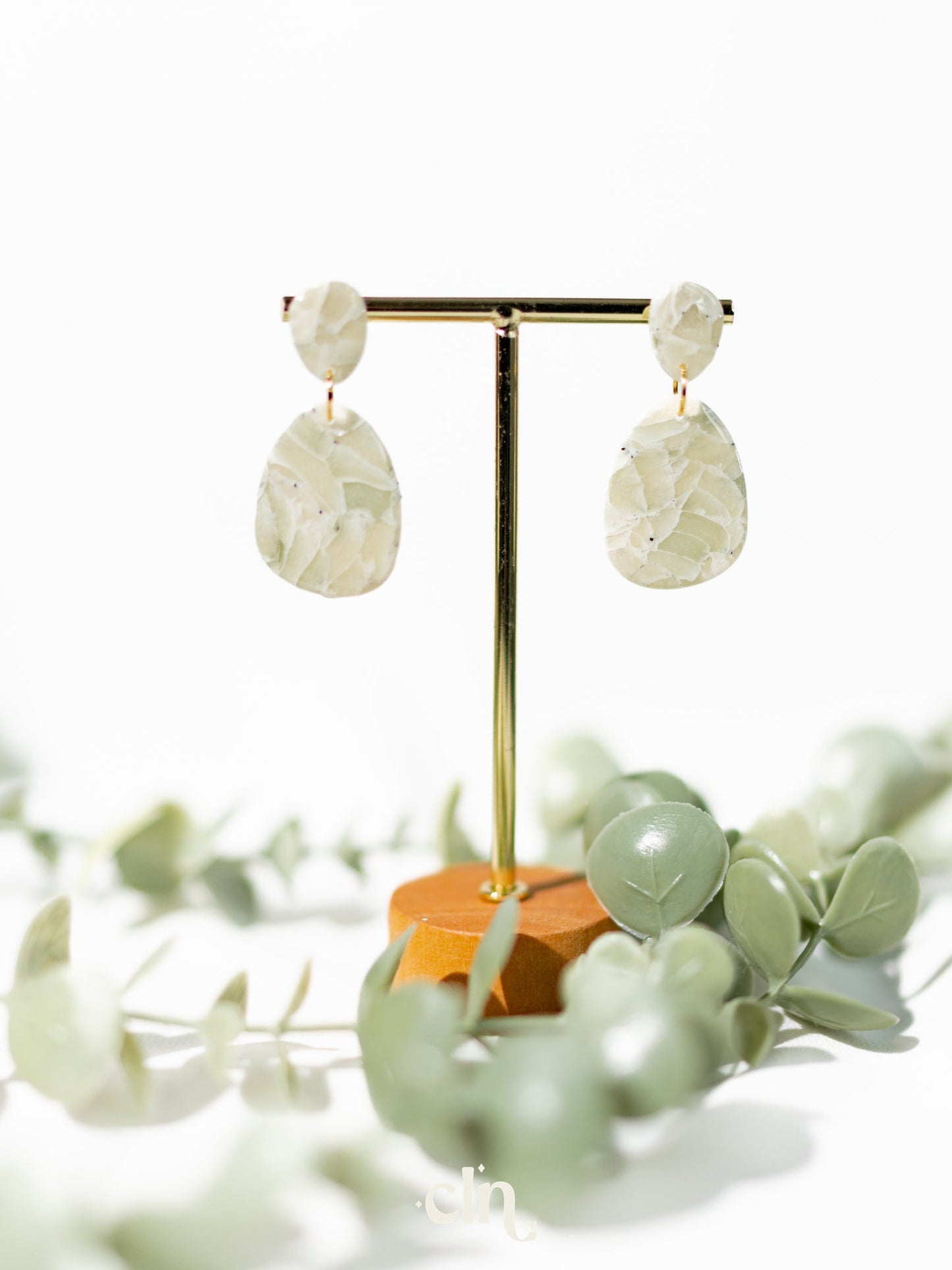 Pastel faux stones - greens - Earrings - CLN Atelier