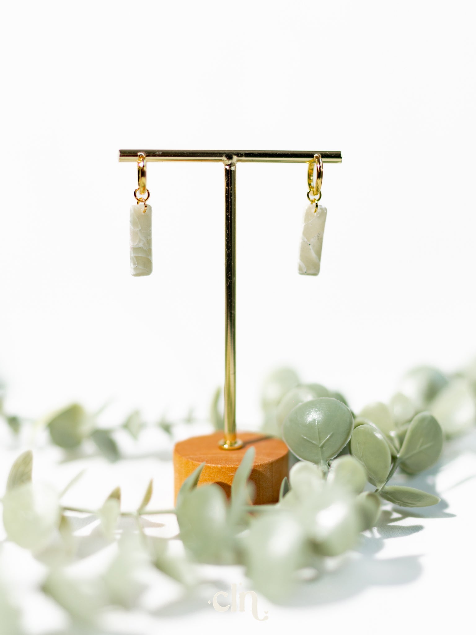 Pastel faux stones - greens - Earrings - CLN Atelier