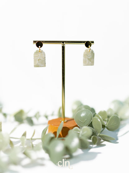 Pastel faux stones - greens - Earrings - CLN Atelier