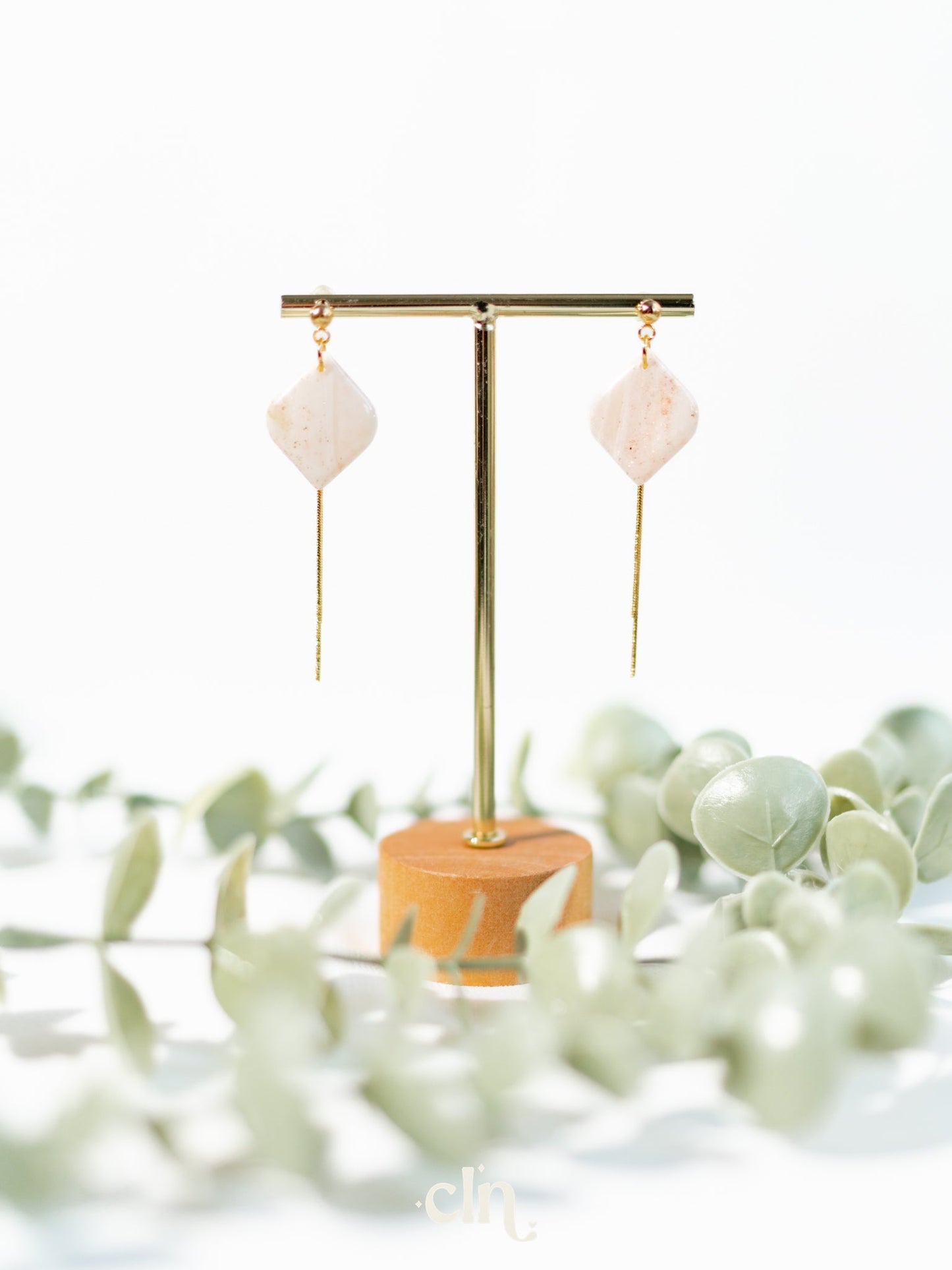 Pastel faux stones - pearl - Earrings - CLN Atelier