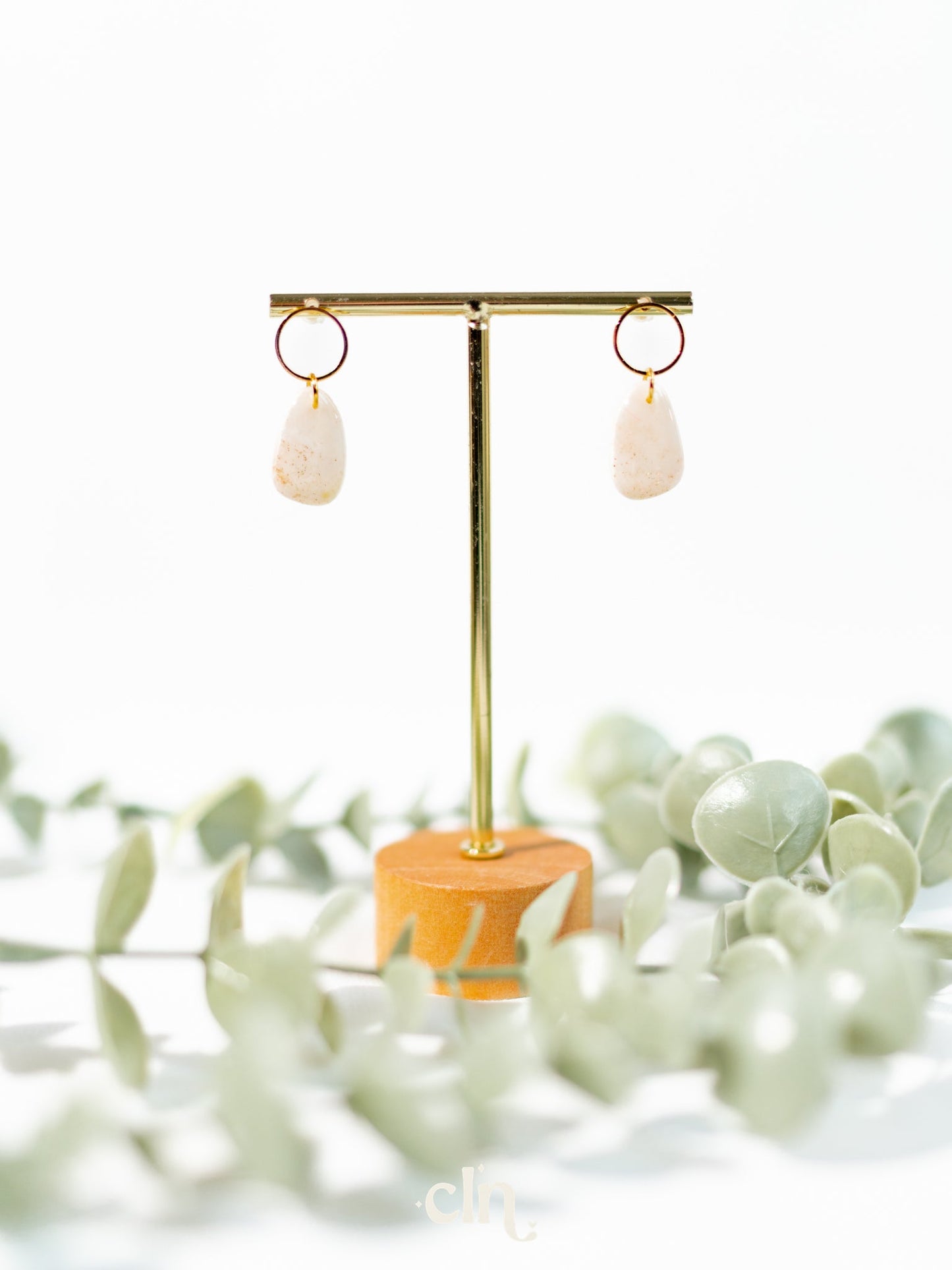 Pastel faux stones - pearl - Earrings - CLN Atelier