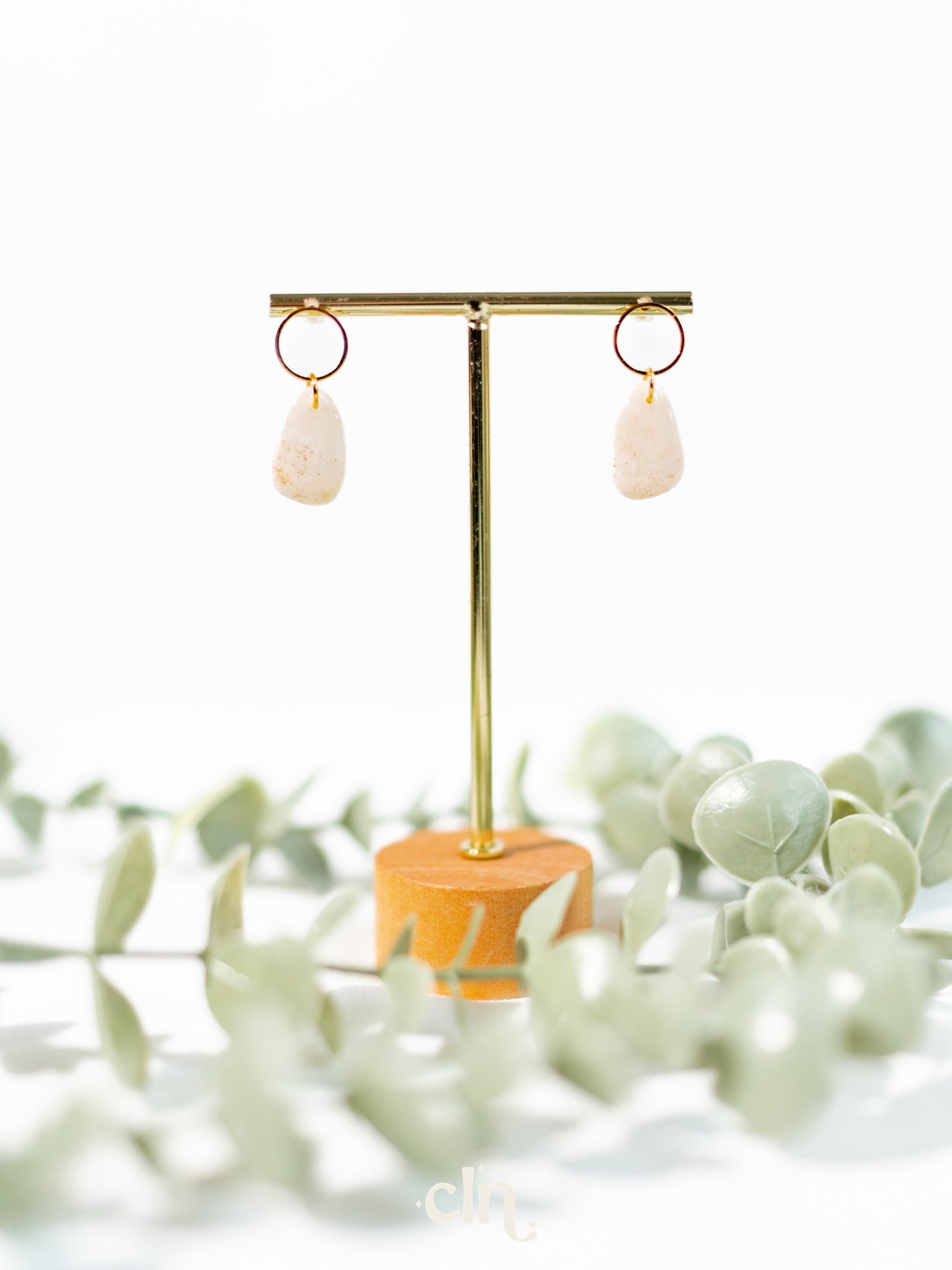 Pastel faux stones - pearl - Earrings - CLN Atelier