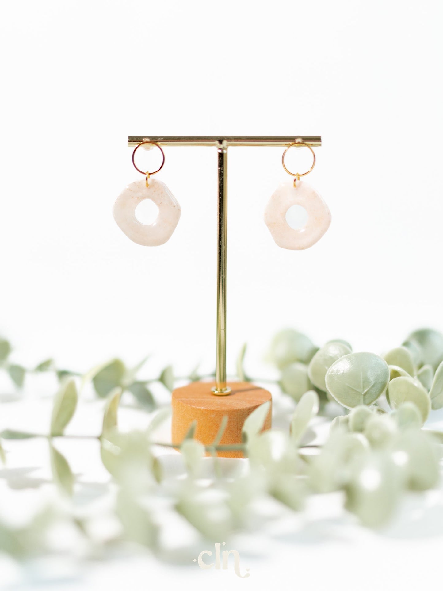 Pastel faux stones - pearl - Earrings - CLN Atelier