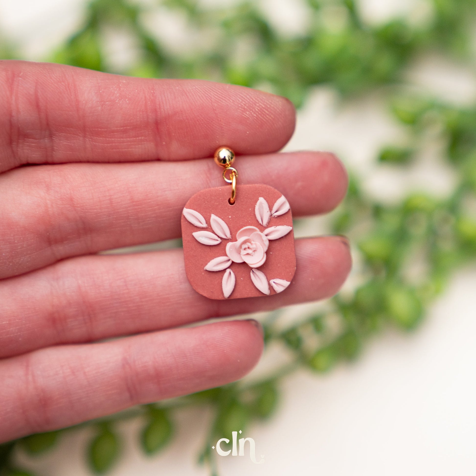 Pink roses - C - Earrings - CLN Atelier