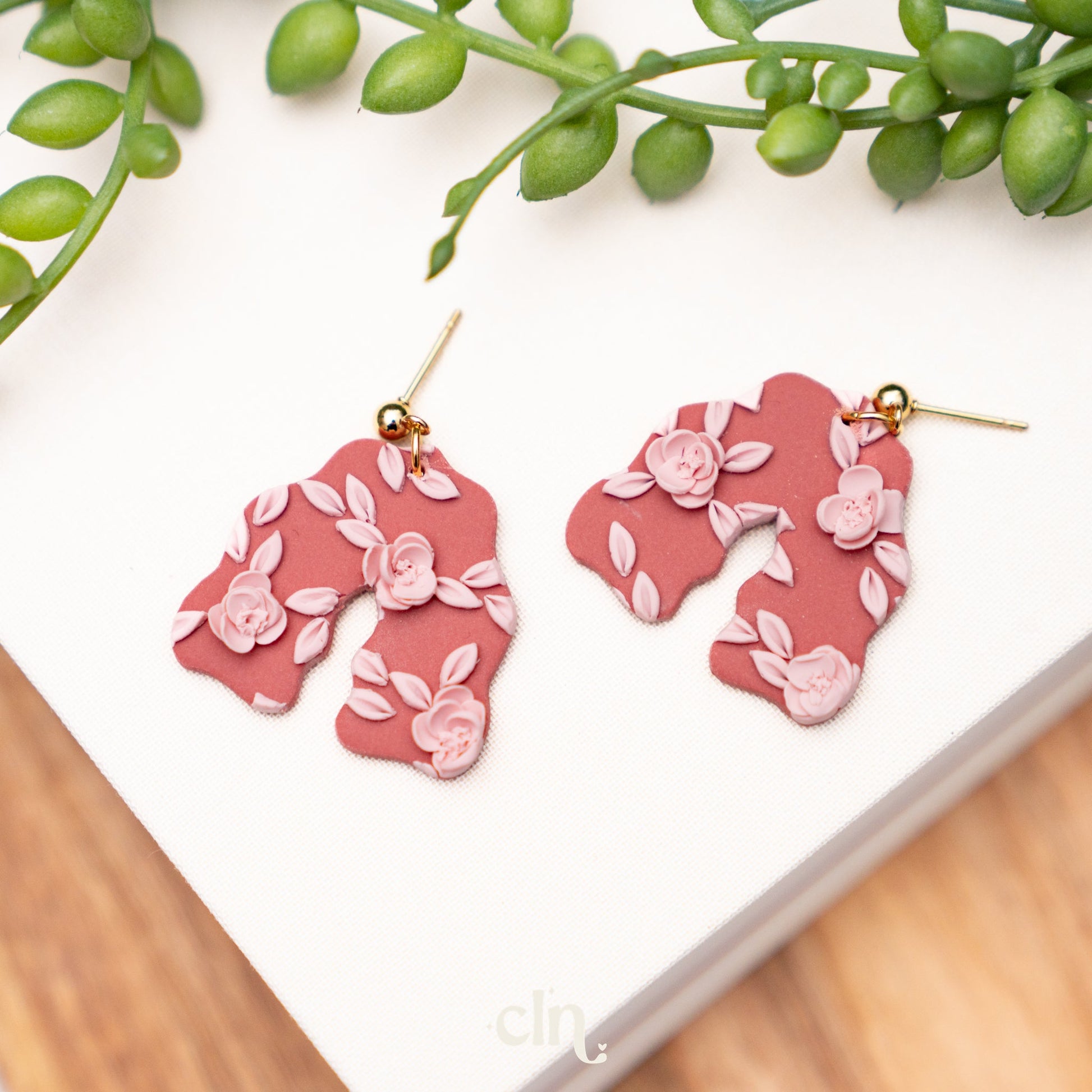 Pink roses - D - Earrings - CLN Atelier