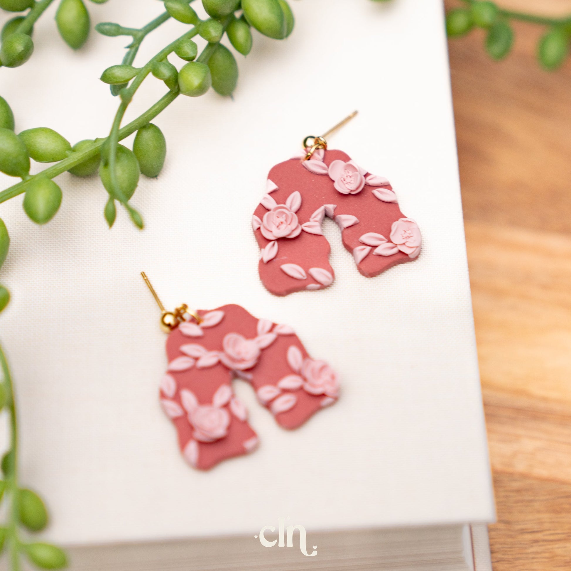 Pink roses - D - Earrings - CLN Atelier