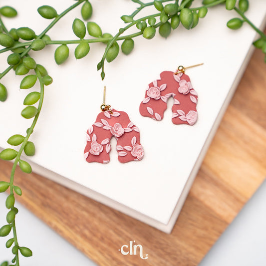 Pink roses - D - Earrings - CLN Atelier