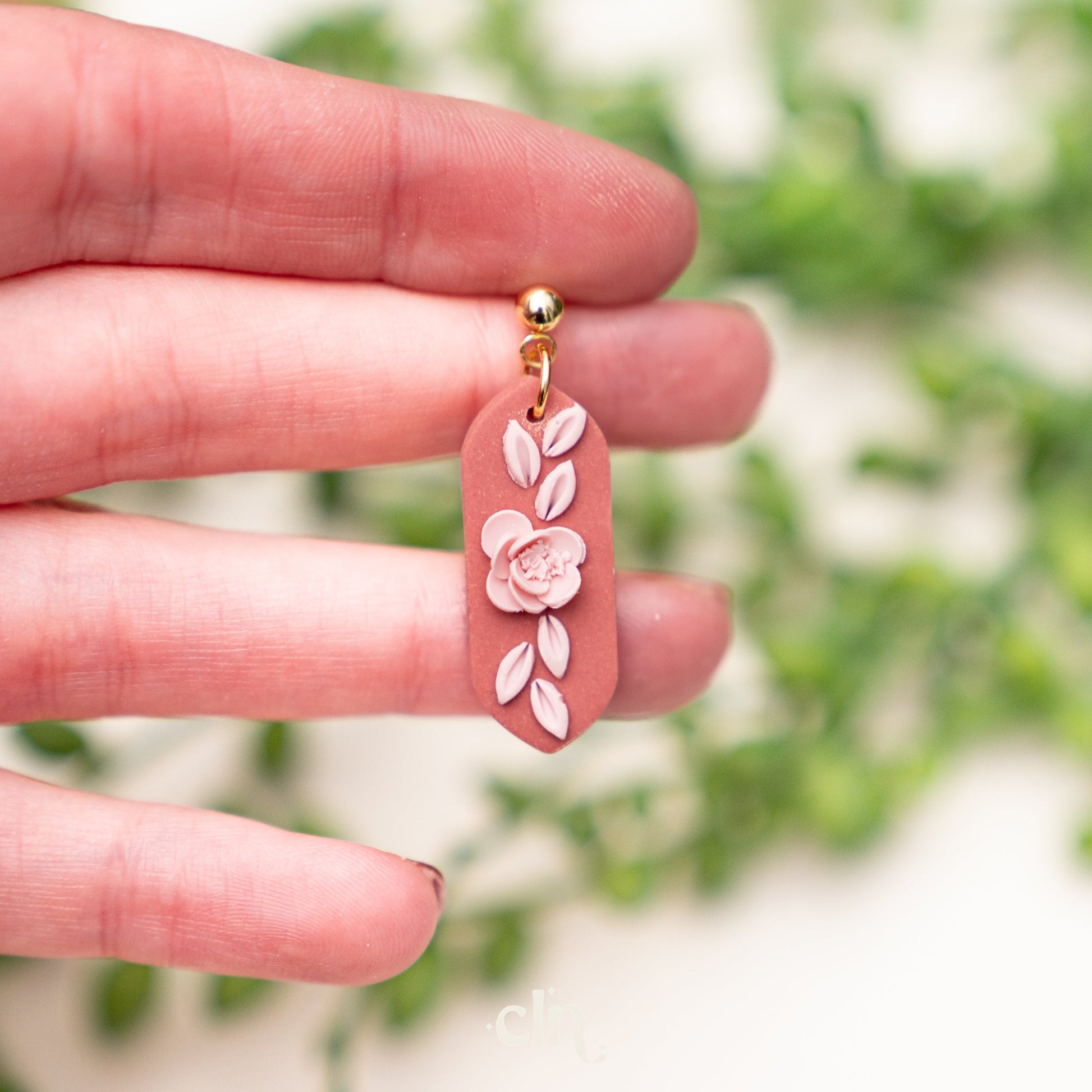 Pink roses - E - Earrings - CLN Atelier