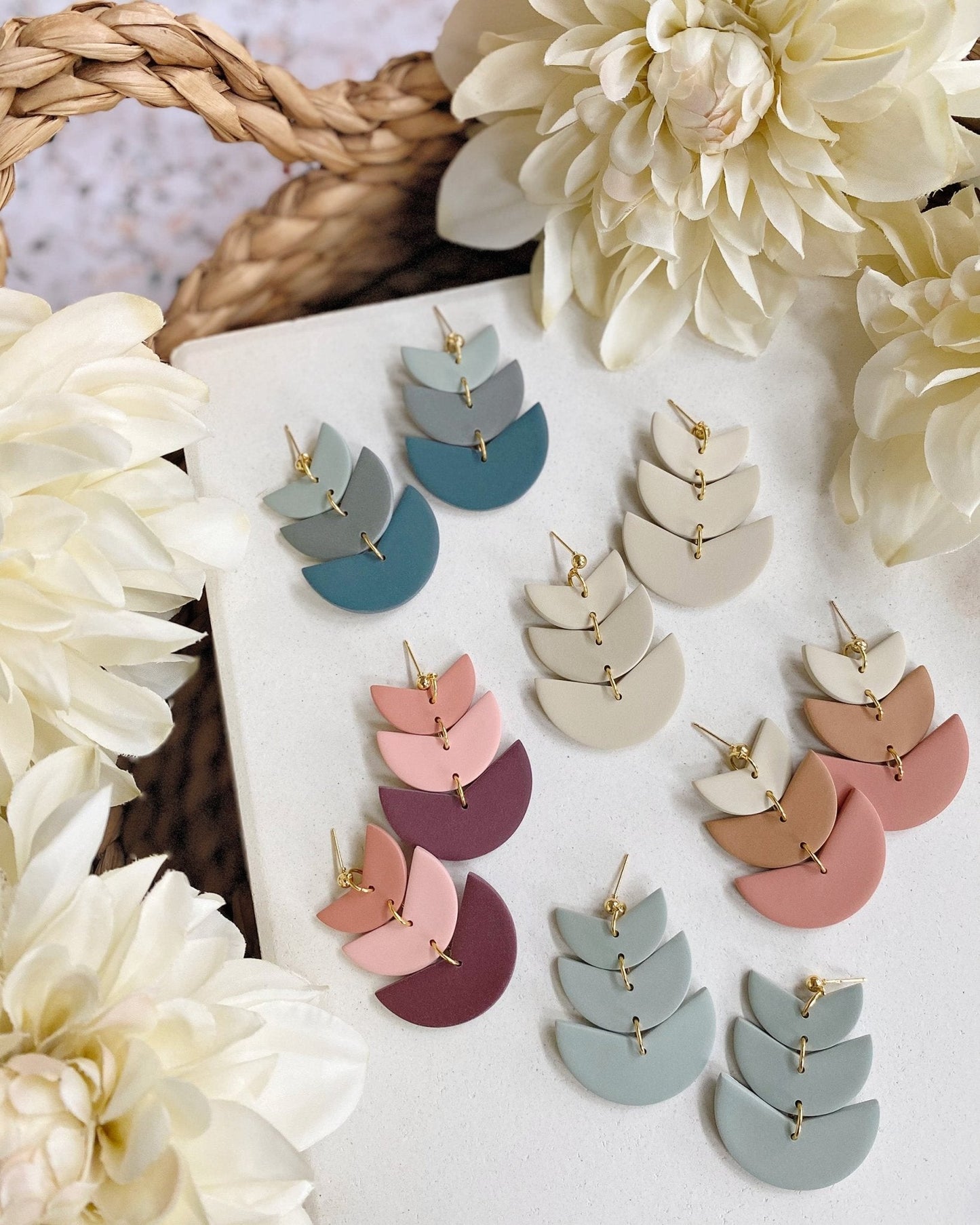 Poseys - Choose from 8 colors - Earrings - CLN Atelier