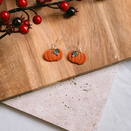 Pumpkin hoops - Earrings - CLN Atelier