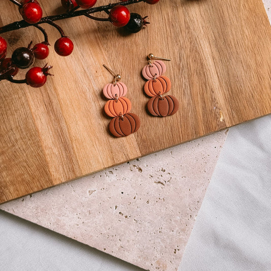 Pumpkin stack - Earrings - CLN Atelier