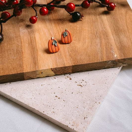 Pumpkin studs - Earrings - CLN Atelier