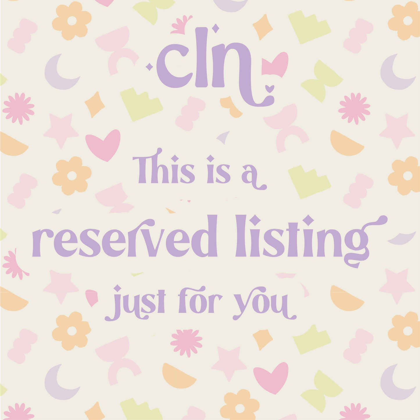 Reserved listing for Nele - CLN Atelier