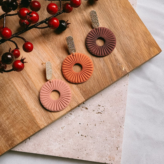 Round autumn dangles - Earrings - CLN Atelier