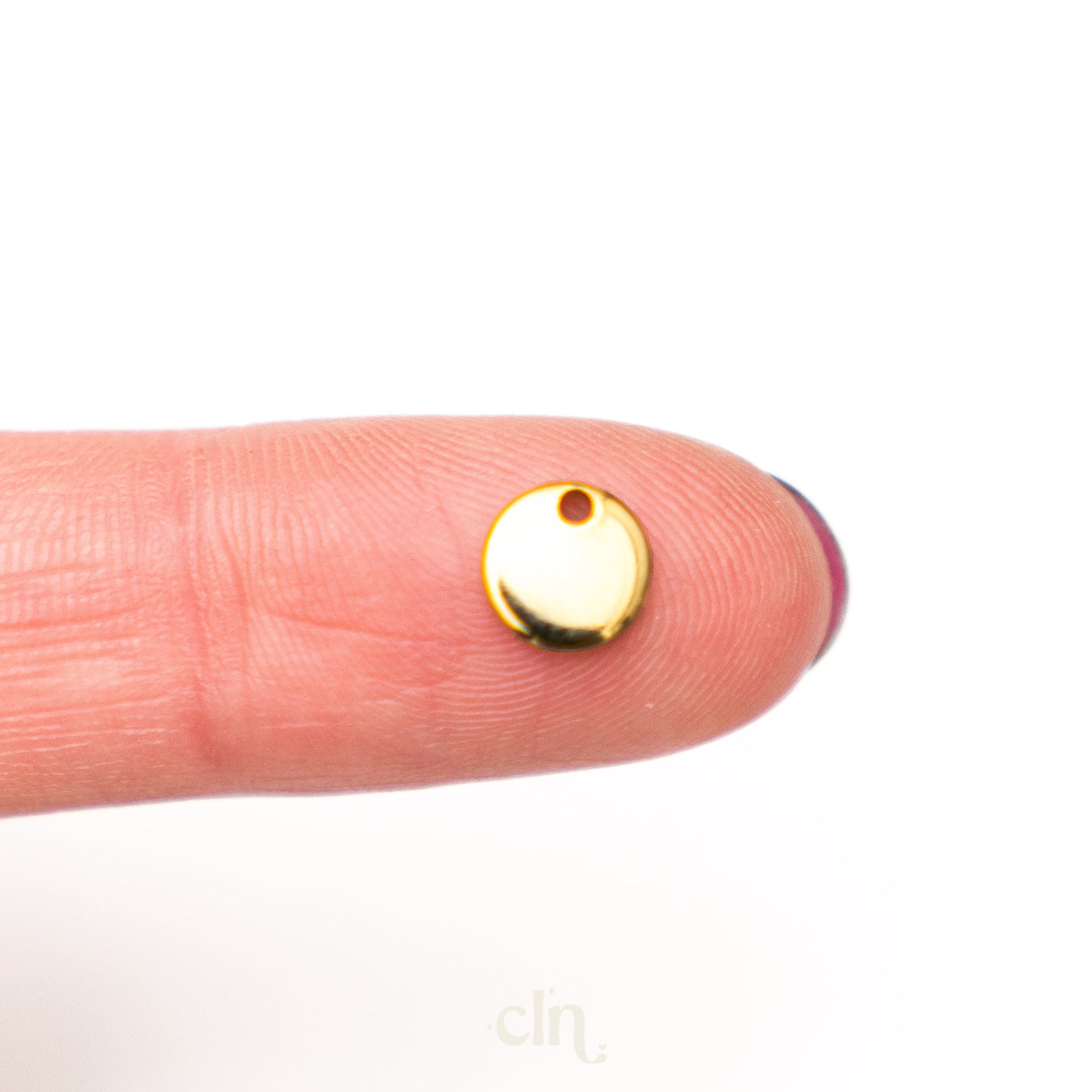 Small circle charm 7mm 18K gold plated - CLN Atelier