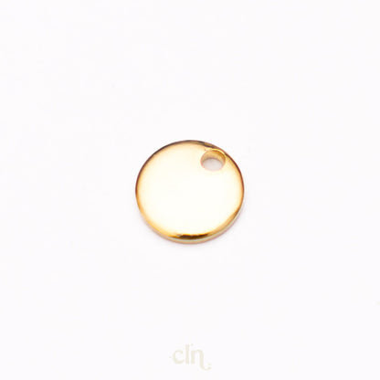 Small circle charm 7mm 18K gold plated - CLN Atelier