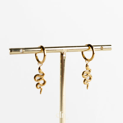 Snake dainty hoops - Earrings - CLN Atelier