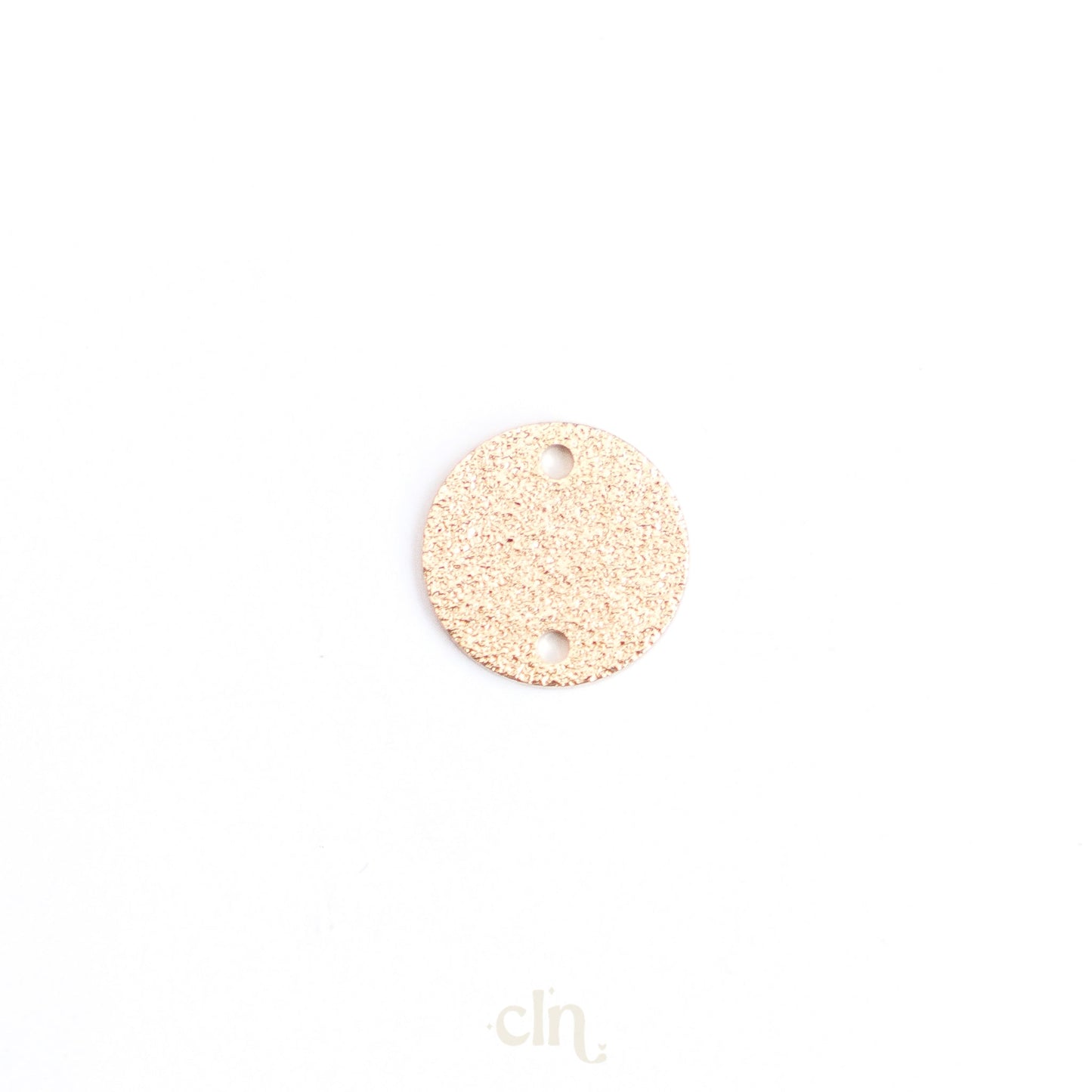 Speckled circle charm 12mm 24K gold plated - CLN Atelier