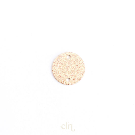 Speckled circle charm 12mm 24K gold plated - CLN Atelier