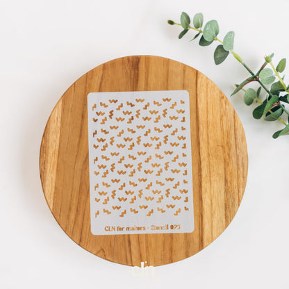 Stencil 025 zigzag doodle lines - Stencil - CLN Atelier