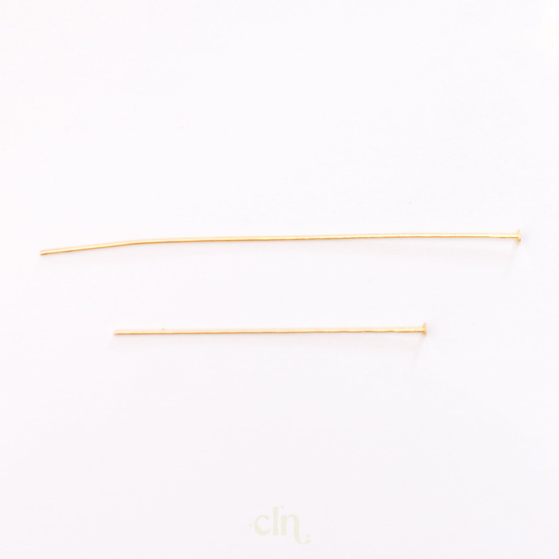 T pin 18K gold plated 45/70mm - Earring findings - CLN Atelier