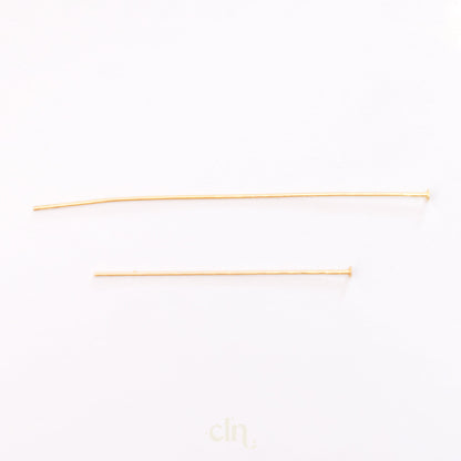 T pin 18K gold plated 45/70mm - Earring findings - CLN Atelier