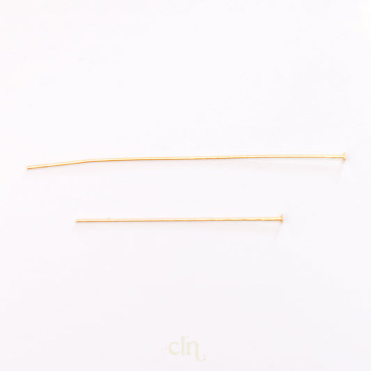 T pin 18K gold plated 45/70mm - Earring findings - CLN Atelier