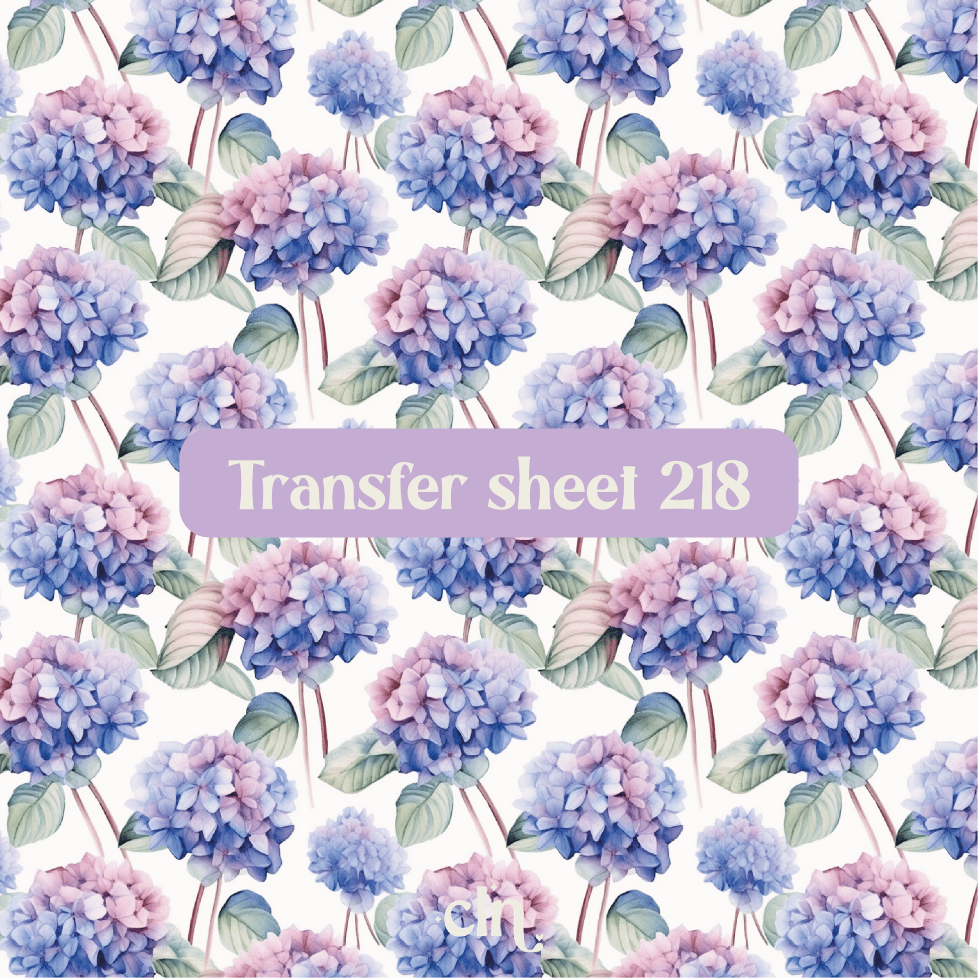 Transfer sheet 218 - Hydrangea flower - Transfer paper - CLN Atelier