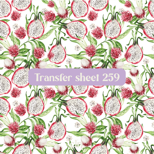 Transfer sheet 259 - Guava, fruit - Transfer paper - CLN Atelier