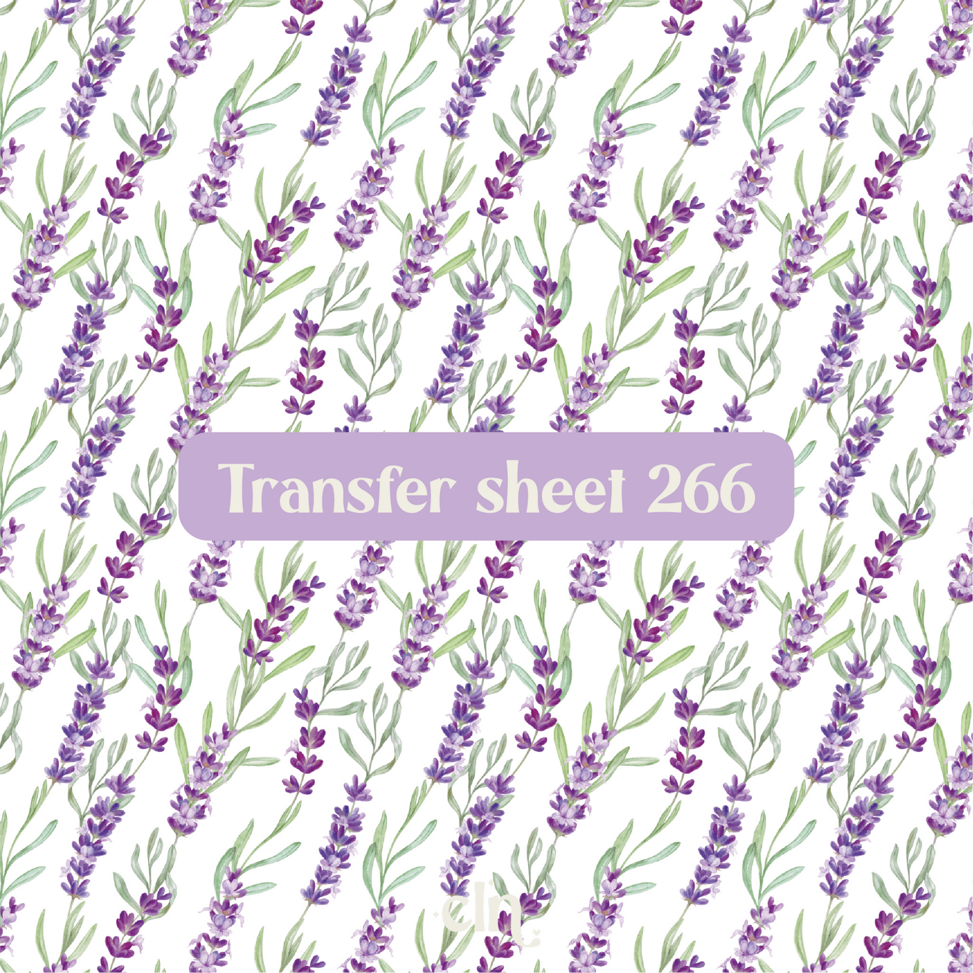 Transfer sheet 266 - Lavender, flowers - Transfer paper - CLN Atelier