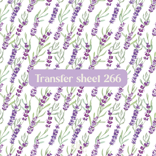 Transfer sheet 266 - Lavender, flowers - Transfer paper - CLN Atelier