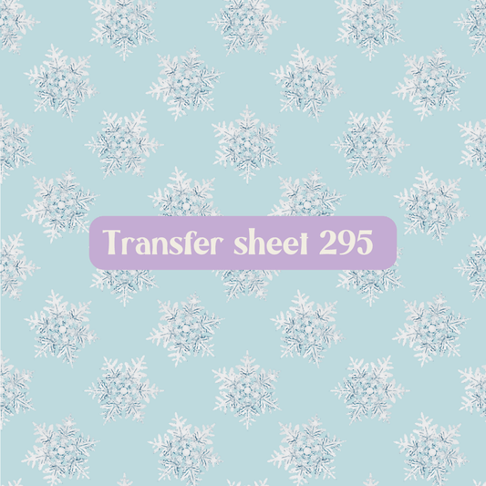 Transfer sheet 295 - Snowflakes - Transfer paper - CLN Atelier