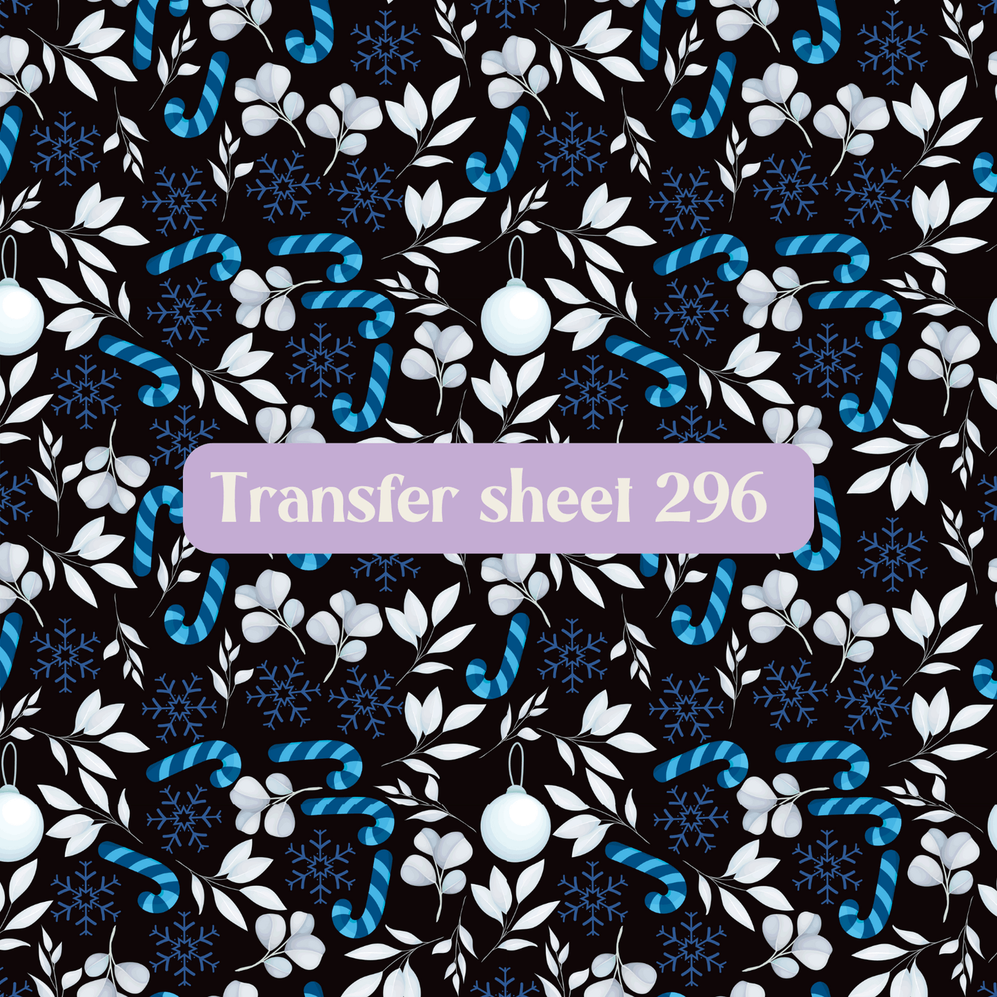 Transfer sheet 296 - Blue flowers - Transfer paper - CLN Atelier