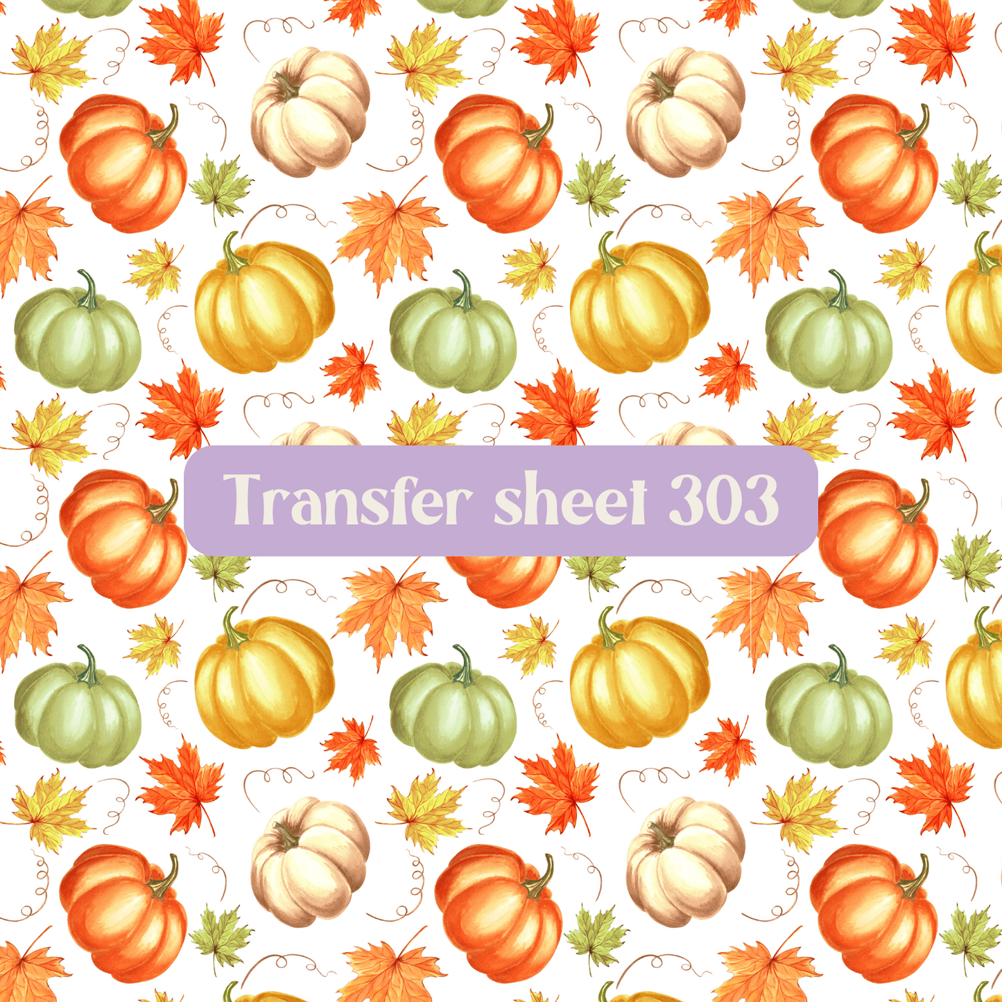 Transfer sheet 303 - Pumpkins - Transfer paper - CLN Atelier
