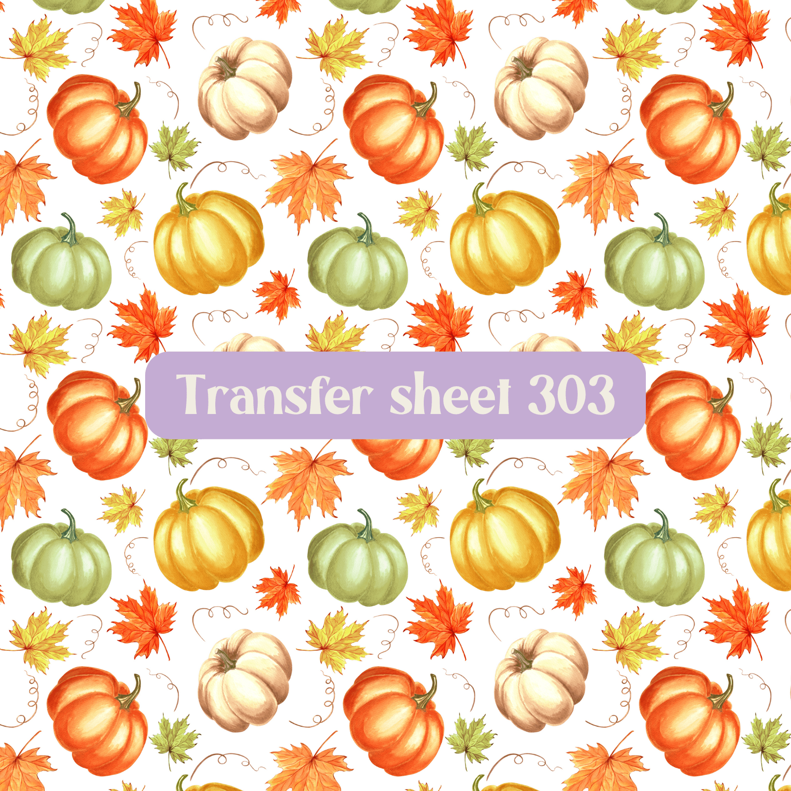 Transfer sheet 303 - Pumpkins - Transfer paper - CLN Atelier