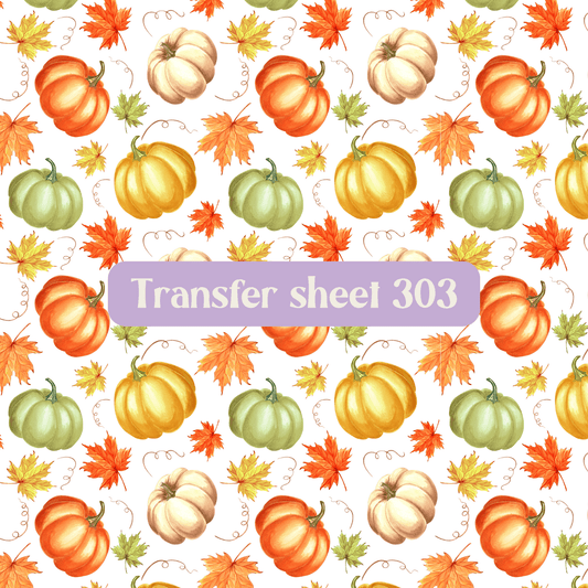 Transfer sheet 303 - Pumpkins - Transfer paper - CLN Atelier