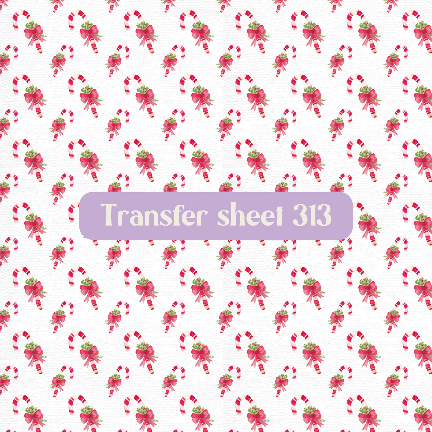Transfer sheet 313 - Christmas, candy cane, winter - Transfer paper - CLN Atelier