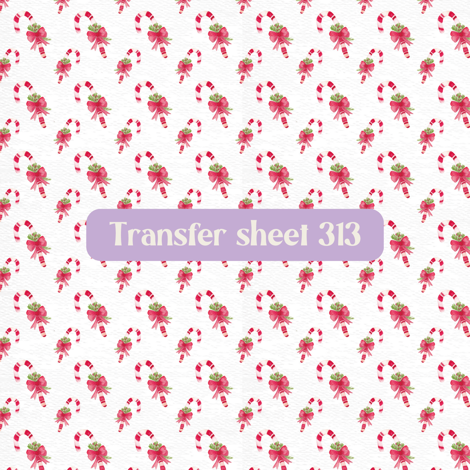 Transfer sheet 313 - Christmas, candy cane, winter - Transfer paper - CLN Atelier