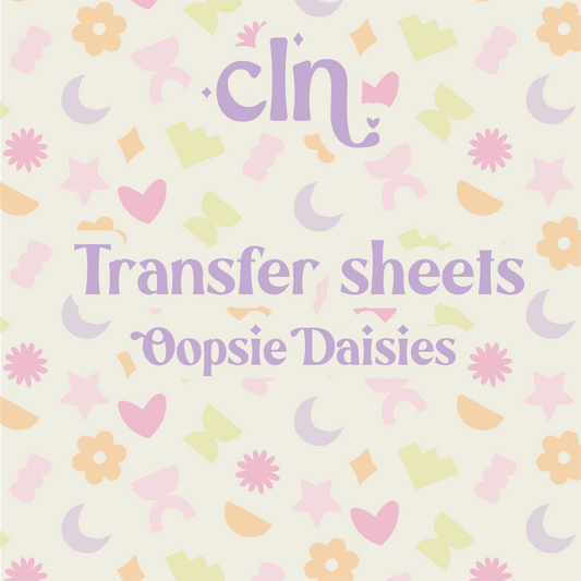 Transfer sheets - Oopsie Daisy - Cutter - CLN Atelier