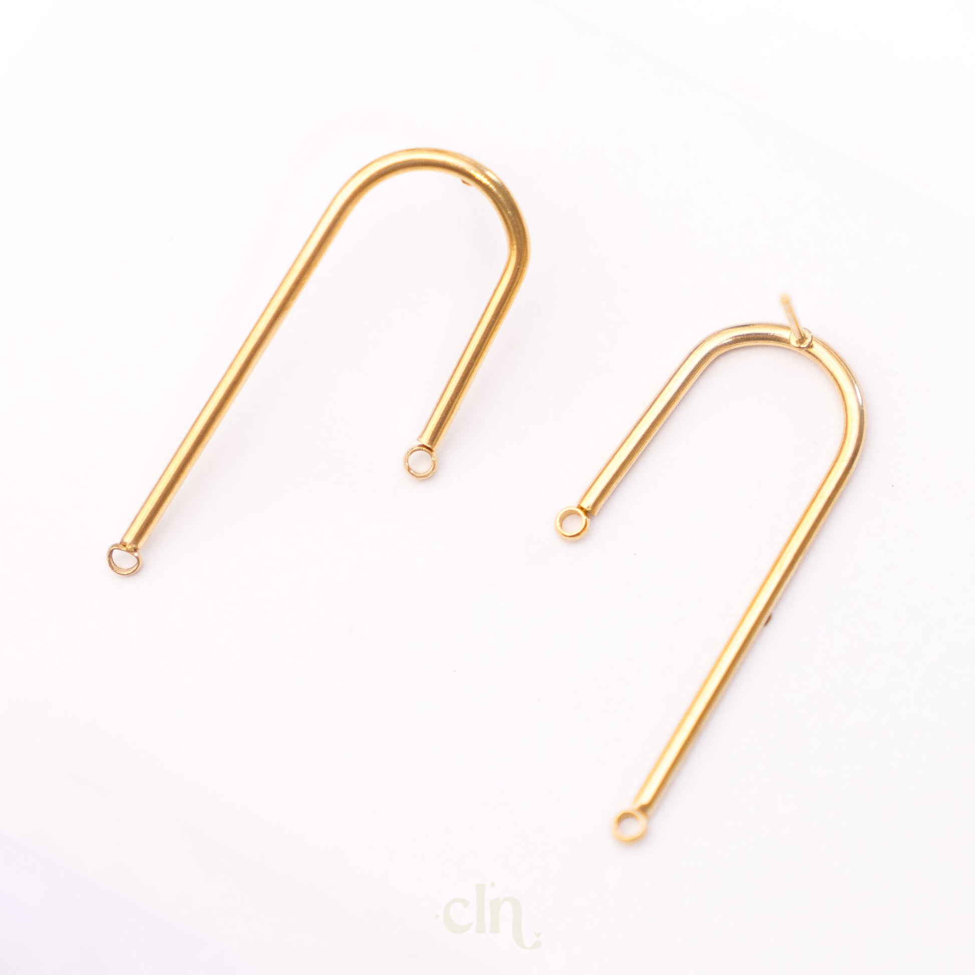 U - shaped finding 18K gold plated - Earring findings - CLN Atelier