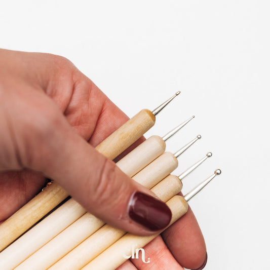 Wooden dotting tool with double tips - Curated tools - CLN Atelier