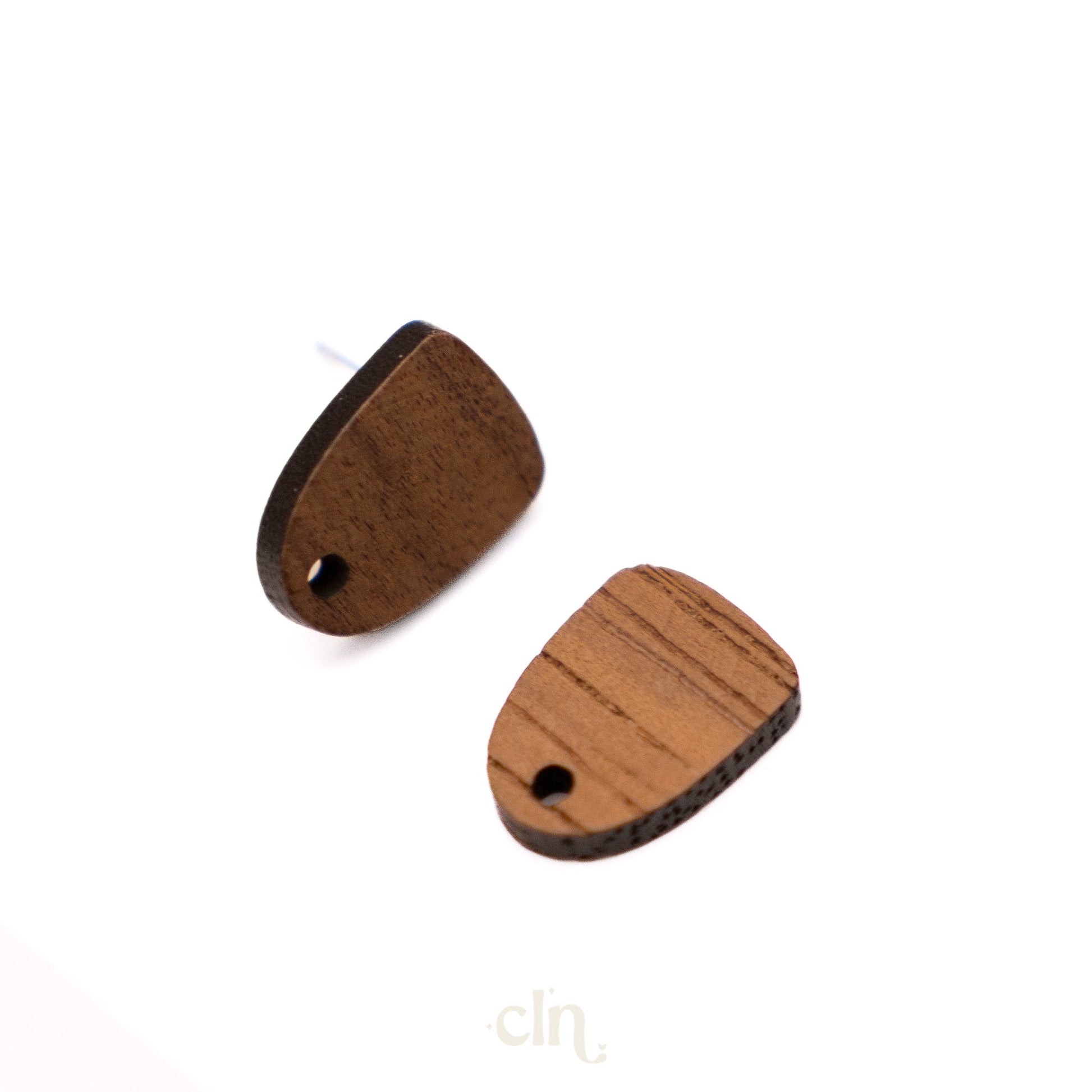 Wooden stud shield - Earring findings - CLN Atelier