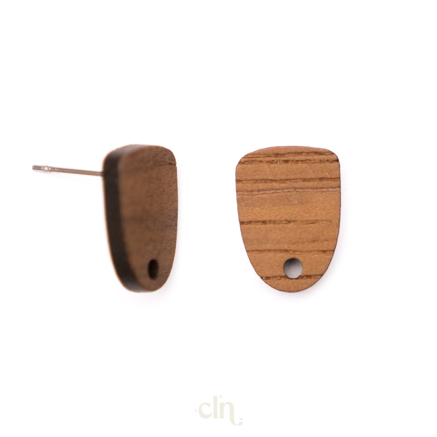 Wooden stud shield - Earring findings - CLN Atelier