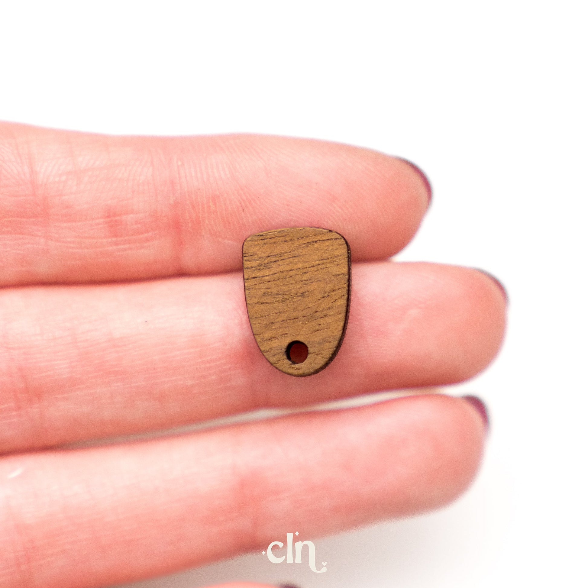 Wooden stud shield - Earring findings - CLN Atelier