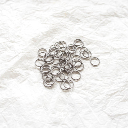 50 Concrete Gray Jump Rings - Jump rings - CLN Atelier